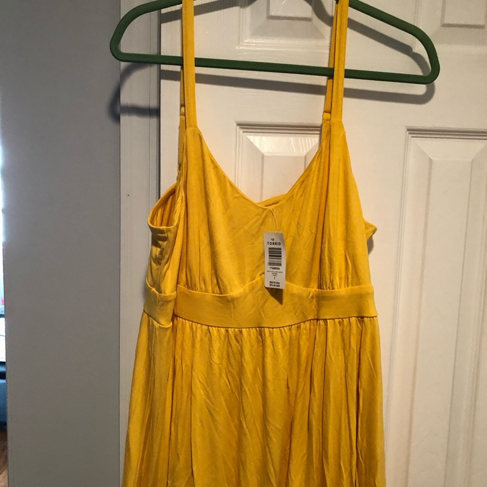 NWT Torrid yellow skater dress